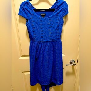 Blue High-Low Women's Dress